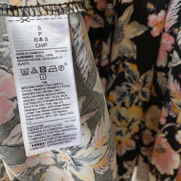 🛍️ DONATED Gap | Soft Floral Dress A-line flowy black adjustable straps - Picture 7 of 10